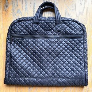 MZ Wallace Quilted Black Michael Garment Travel Bag